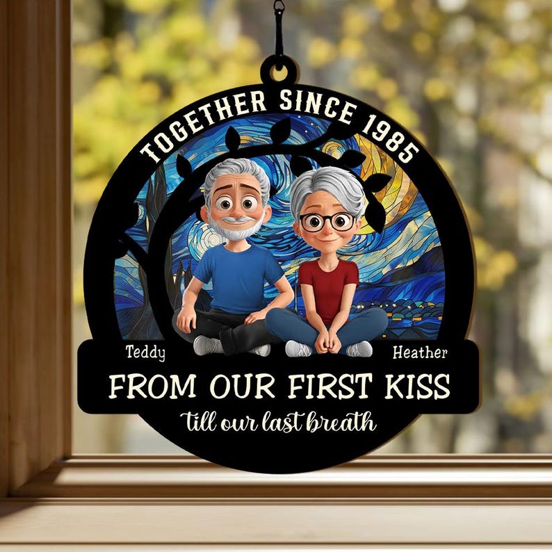 Custom Annoying Each Other Since Hanging Suncatcher, Couple Anniversary Gift, Couple Keepsake Gifts, Valentine's Day Gifts, Wedding Gifts