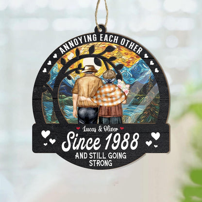 Annoying Each Other Window Hanging Suncatcher, Personalized Couple Keepsake Gifts, Anniversary Gift, Couple Ornament, Wedding Gifts