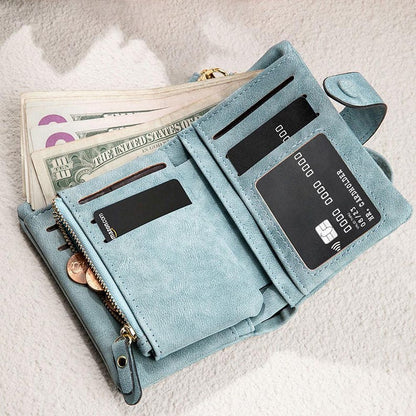 Personalized Birth Flower Wristlet Wallet¡ªCustom Name Tri-Fold Wallet with Card Holder Birthday Gift, Mother's Day, Bridesmaid Gift