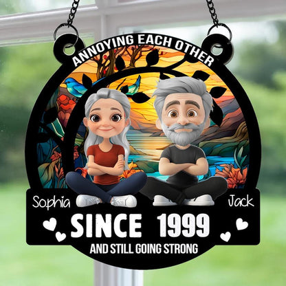 Annoying Each Others Since and Still Going Strong Couple SunCatcher Ornament, Husband and Wife SunCatcher Ornament Gifts