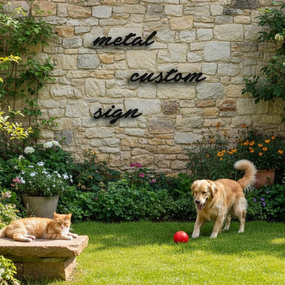 Custom Metal Wall Sign: Personalized Custom Words 5 Color