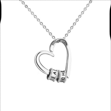 Personalized Heart Necklace ¨C Custom Family Name Beads Necklace