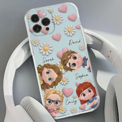 Personalized Grandkids Phone Case: Custom Kids Names Grandma Gift