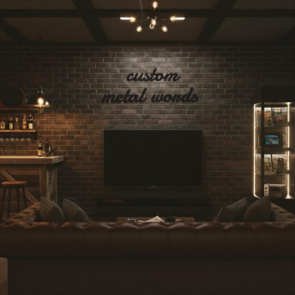 Custom Metal Wall Sign: Personalized Custom Words 5 Color