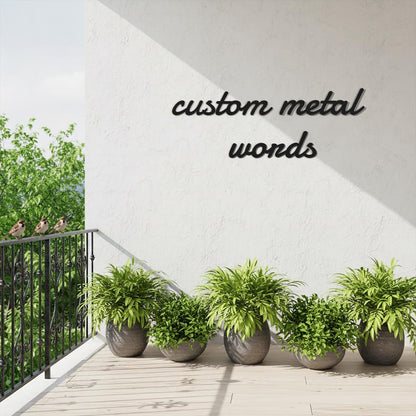 Custom Metal Wall Sign: Personalized Custom Words 5 Color