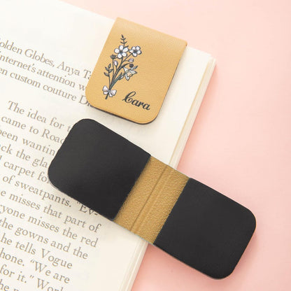 Your Personal Blossom, Your Reading Charm - Personalized Name Magnetic Bookmark Clip