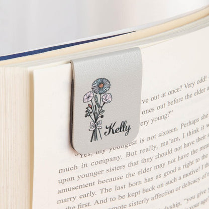Your Personal Blossom, Your Reading Charm - Personalized Name Magnetic Bookmark Clip