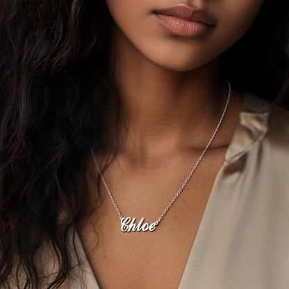 Sterling Silver Name Necklace, Dainty Name Necklace, Nameplate Necklace, Custom Gold Jewelry, Personalized Gifts for Her, Mothers Day Gift