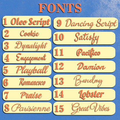 Custom Metal Wall Sign: Personalized Custom Words 5 Color