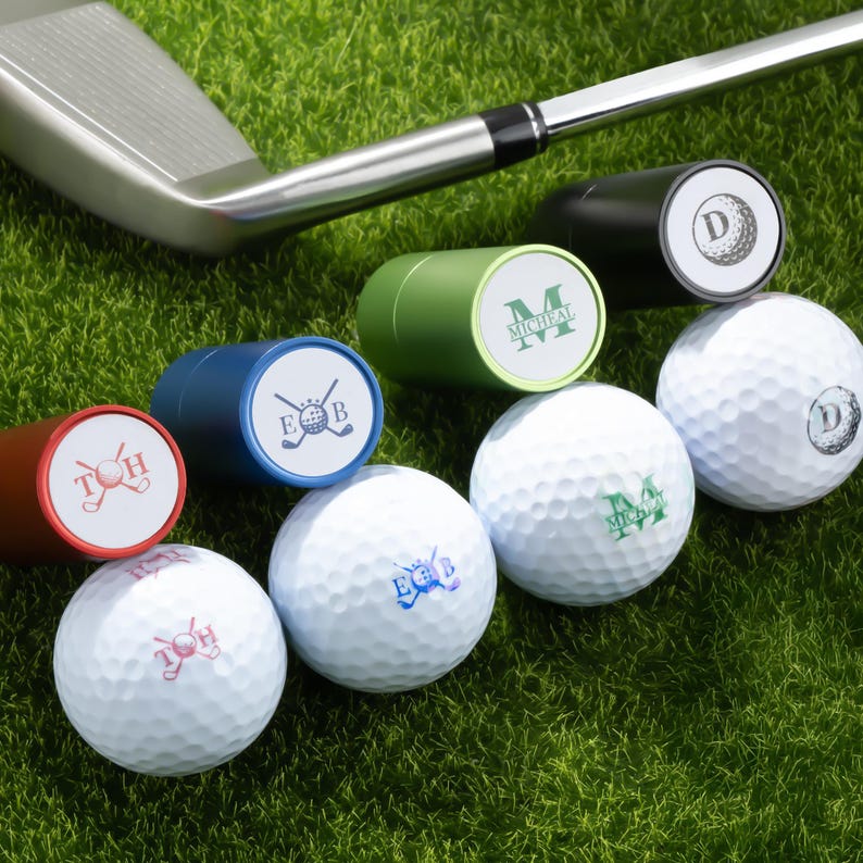 Make It Your Hole in One - Monogrammed Initial Name - Personalized Golf Ball Stamp