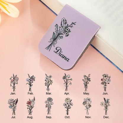 Your Personal Blossom, Your Reading Charm - Personalized Name Magnetic Bookmark Clip