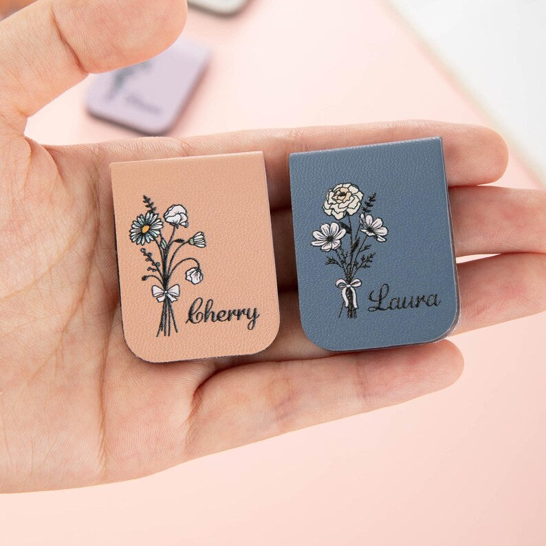 Your Personal Blossom, Your Reading Charm - Personalized Name Magnetic Bookmark Clip