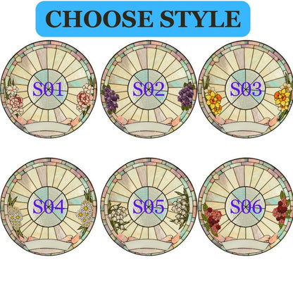 Stained Glass Custom Photo Suncatcher Couple Gift, Wedding Anniversary, Couple Potrait Window Decor Gift For Husband Wife, Grandparents Gift
