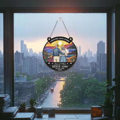 Personalized Annoying Each Other Suncatcher Custom Couple Keepsake Window Hanging Engaged Wedding Anniversary Gift For Couple