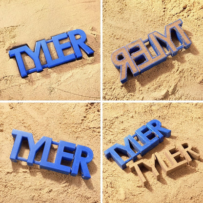 Original Sand Molds 2-6" Size - Personalized Custom 3D Printed Name, Letters, Forms. Play Kids & Family Fun. Beach Toy Essentials