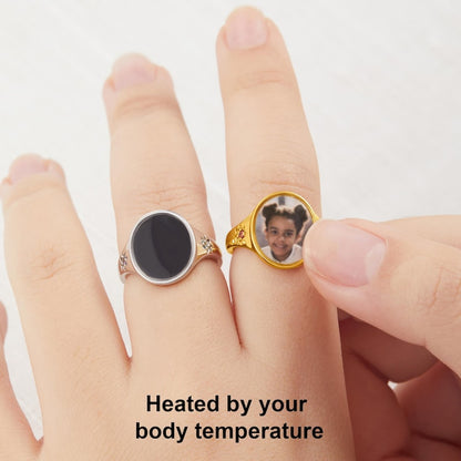 Personalized Heat Activated Photo Ring, Memorial Photo Ring, Photo Jewelry, Graduation Gift, Personalized Gifts, Memory Gifts, Gifts for Her