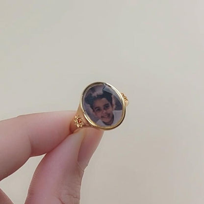 Personalized Heat Activated Photo Ring, Memorial Photo Ring, Photo Jewelry, Graduation Gift, Personalized Gifts, Memory Gifts, Gifts for Her