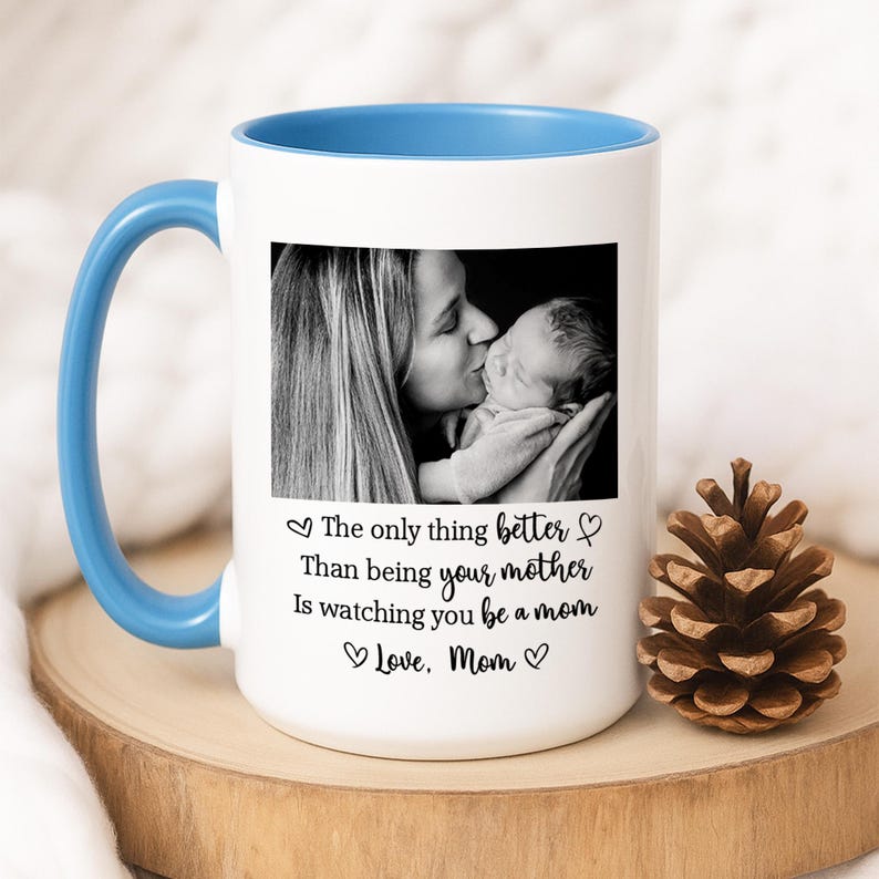 The Only Thing Better Than Being Your Mother Ceramic Coffee Mug: Custom Photo Mug, Mother's Day Gift for Daughter from Mom, New Mummy Gift