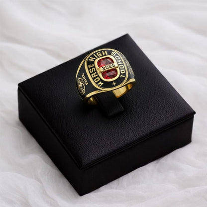 Personalized Graduation Ring, Custom Class of 2026 Ring with Birthstone, Engraved Signet Ring for Men Women, College High School Gift