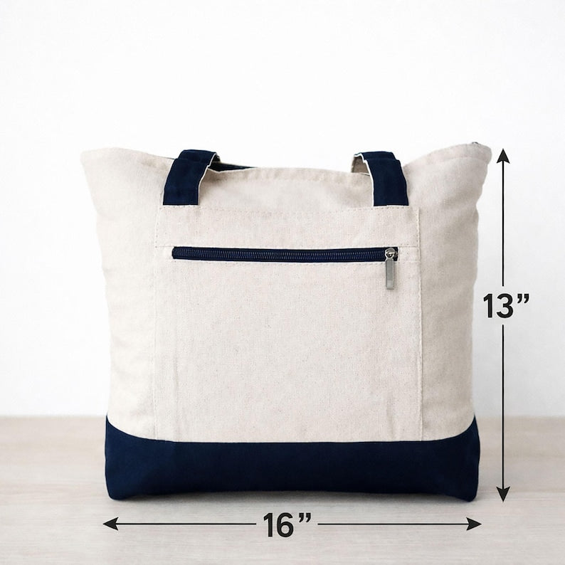 Retirement Gift, Retired Under New Management, Zippered Tote, Funny Retirement Present, Grandma Gift, Mother's Day Gift