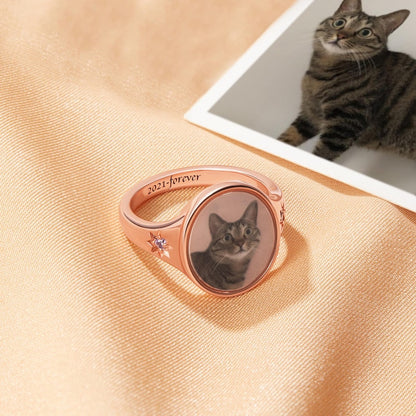 Personalized Heat Activated Photo Ring, Memorial Photo Ring, Photo Jewelry, Graduation Gift, Personalized Gifts, Memory Gifts, Gifts for Her