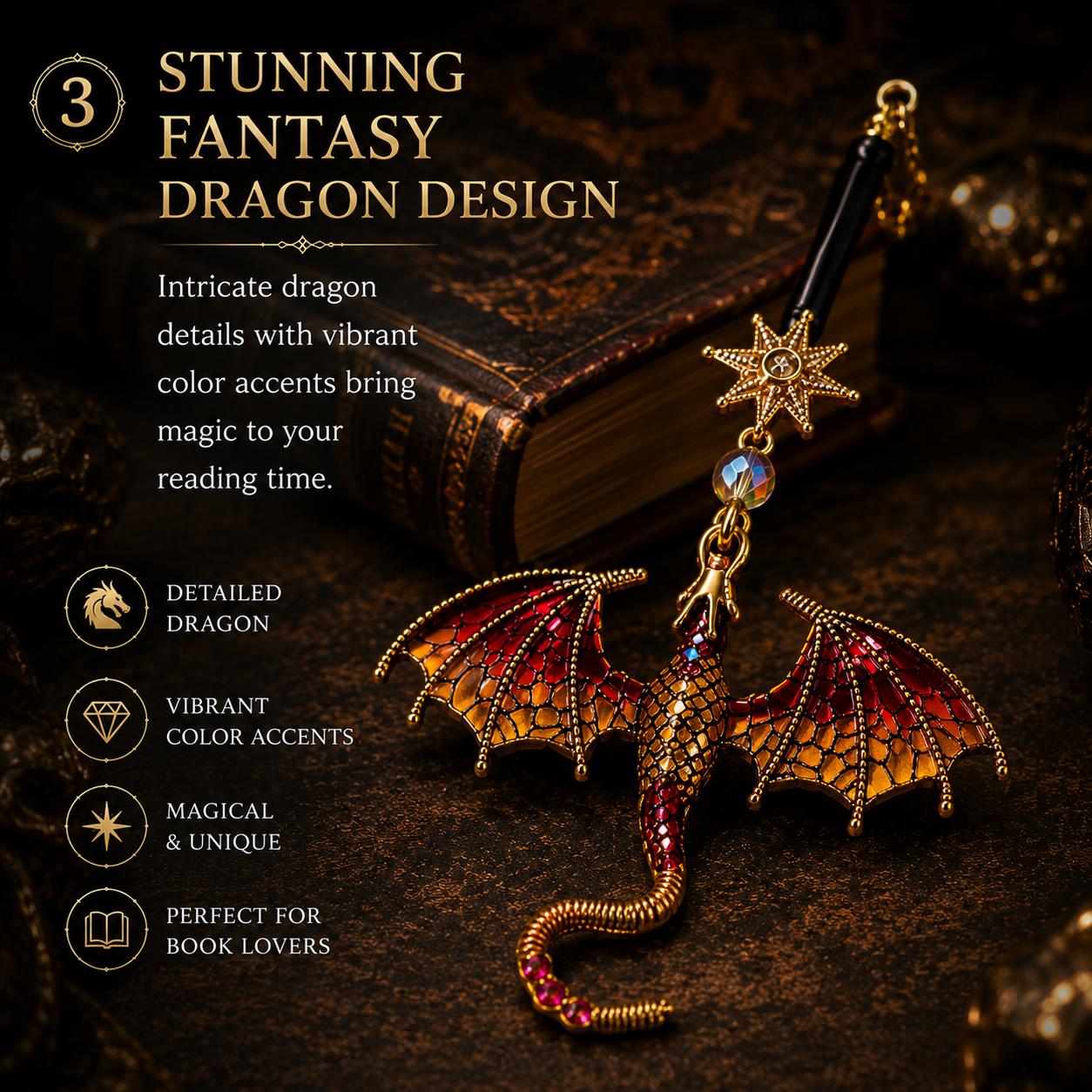 Personalized Name Fantasy Dragon Sword Bookmark | Fourth Wing Gothic Bookmark | Bookish Metal Charm | Birthday Graduation Gift for Readers