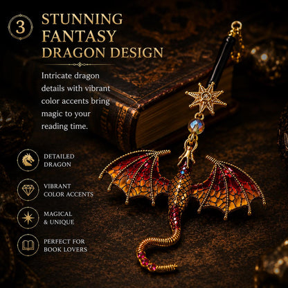Personalized Name Fantasy Dragon Sword Bookmark | Fourth Wing Gothic Bookmark | Bookish Metal Charm | Birthday Graduation Gift for Readers